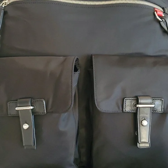 Unisex Tumi Black Nylon Voyageur Frankfurt North/South Foldable Tote
